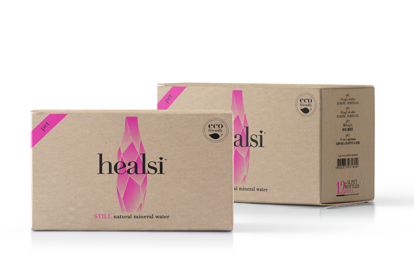 Healsi Fuschia 500ml x 12 Still Plastic bottle