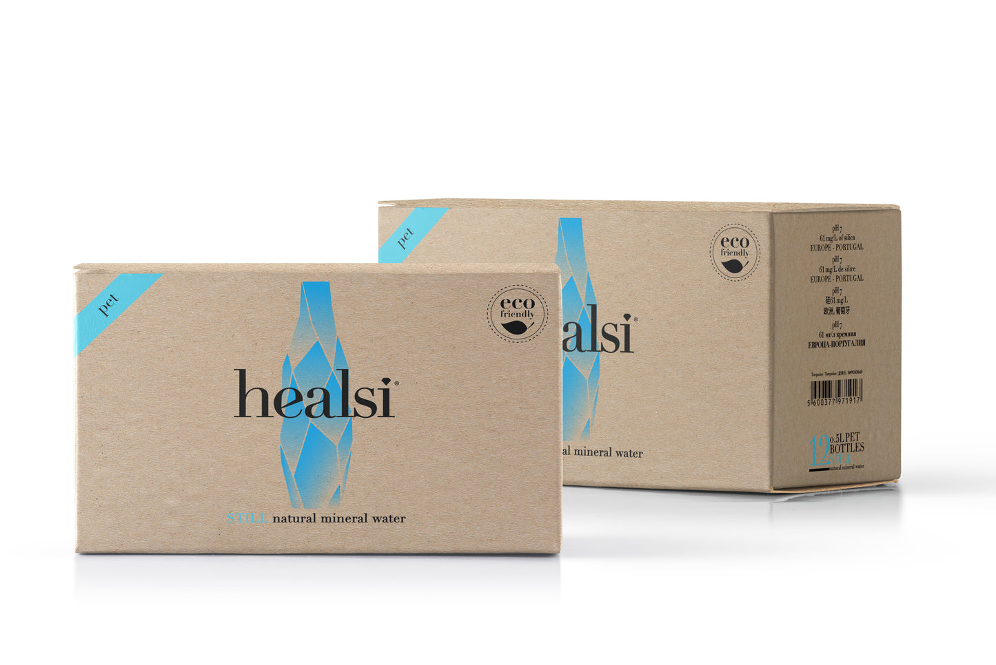 Healsi Turquoise 500ml x 12 Still Plastic bottle