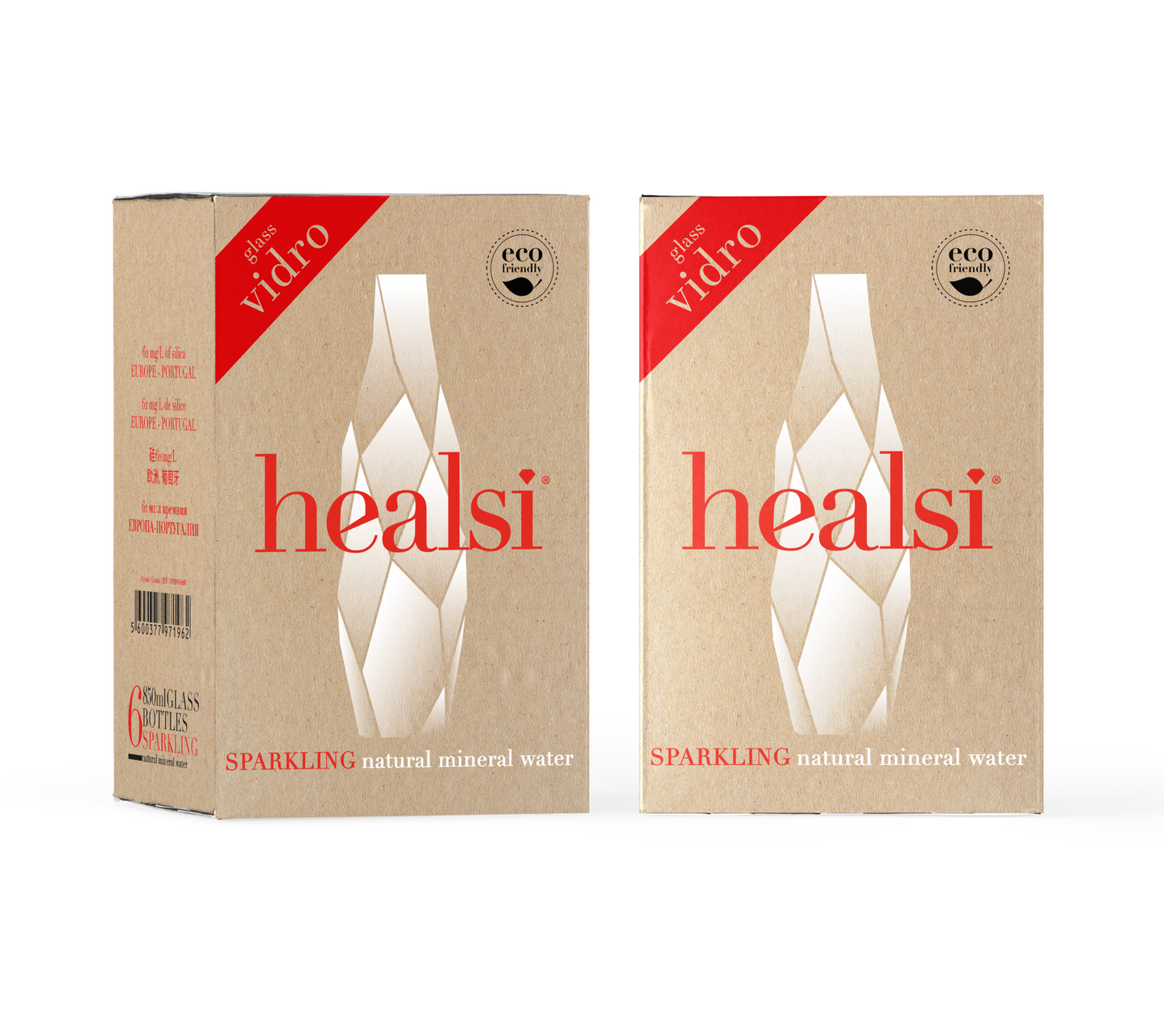 Healsi Red 850ml x 6 Sparkling Glass bottle