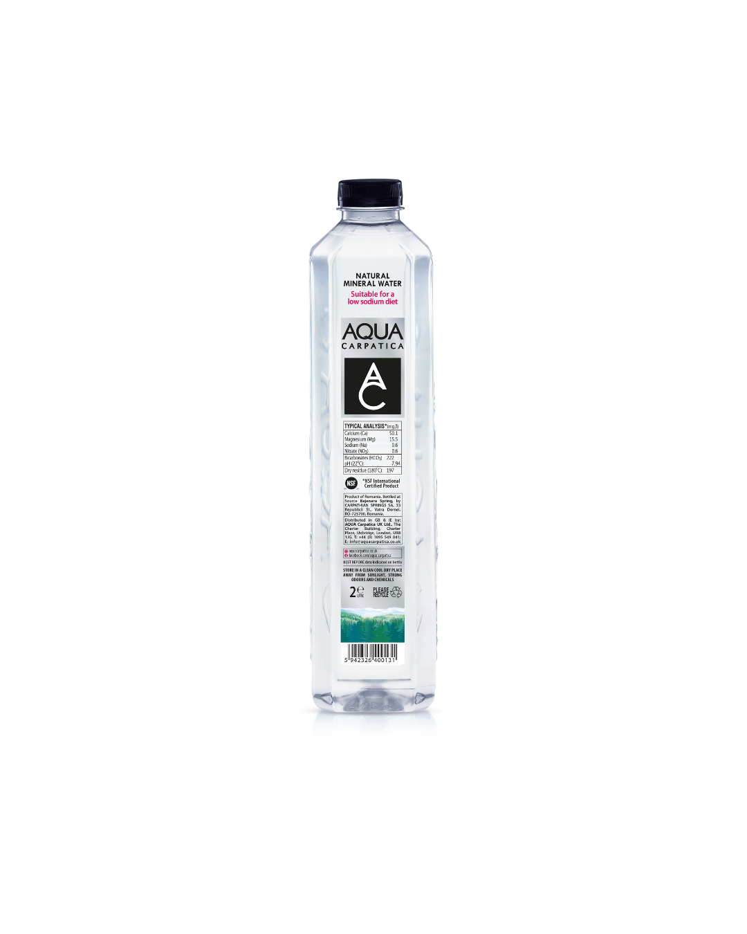 Aqua Carpatica 2 Litre x 6 Still Plastic bottle