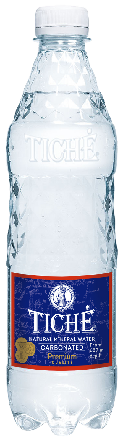 Tichė 500ml x 12 Sparkling Plastic bottle