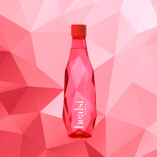 Healsi Red 500ml x 12 Sparkling Plastic bottle