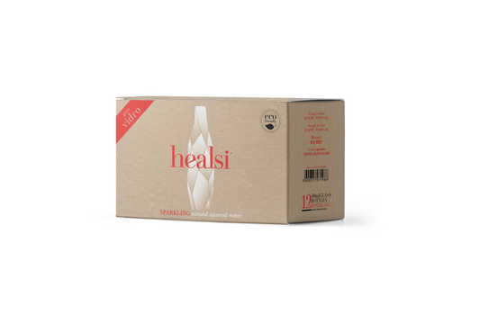 Healsi Red Sparkling 400ml x 12 Sparkling Glass bottle