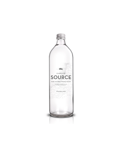 Llanllyr Source 750ml Sparkling Water | Premium Welsh Spring Water | Glass Bottle x12